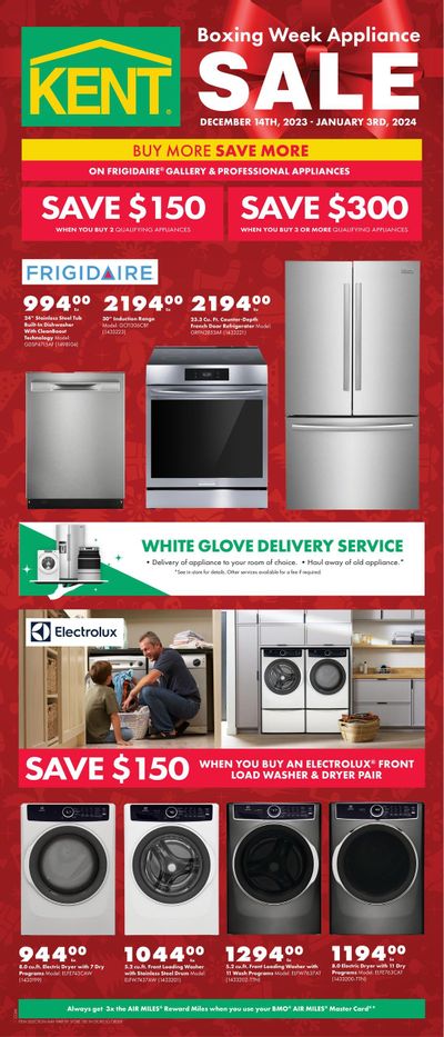 Kent Appliances Sale Flyer December 14 to January 3