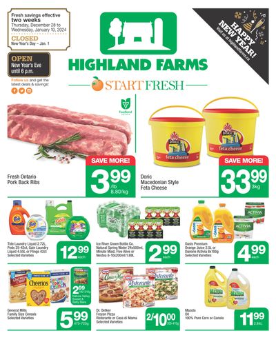 Highland Farms Flyer December 28 to January 10