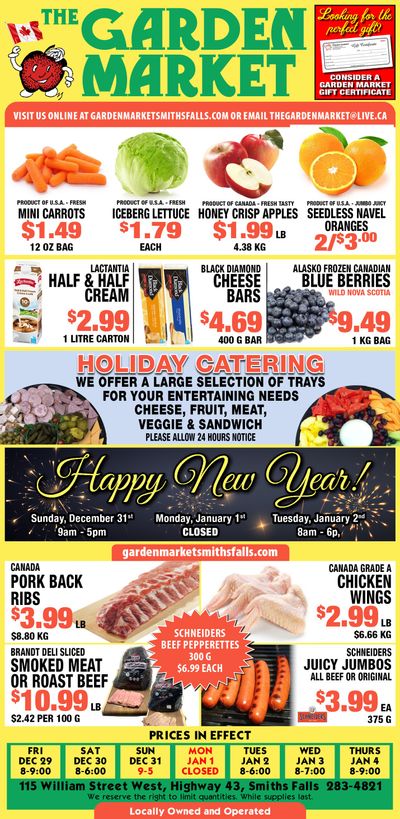 The Garden Market Flyer December 29 to January 4