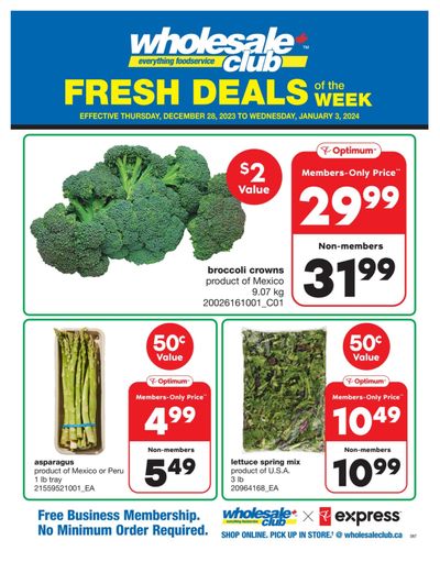 Wholesale Club (ON) Fresh Deals of the Week Flyer December 28 to January 3