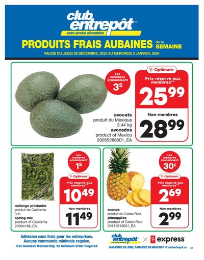 Wholesale Club (West) Fresh Deals of the Week Flyer December 28 to January 3