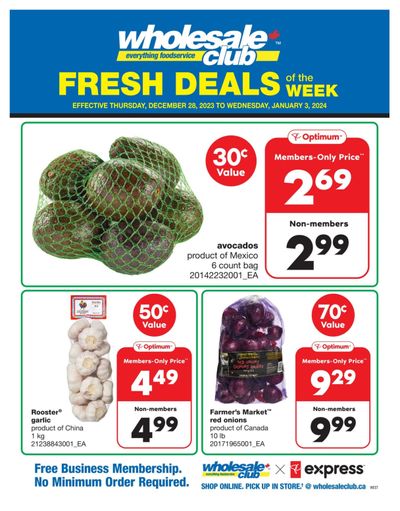 Wholesale Club (QC) Fresh Deals of the Week Flyer December 28 to January 3