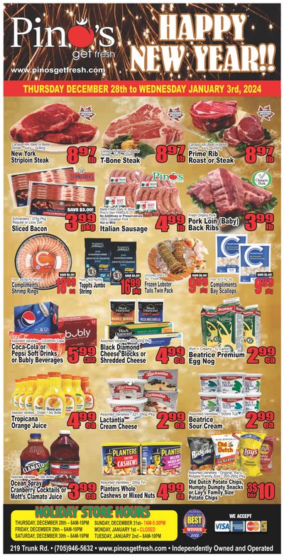 Pino's Flyer December 28 to January 3