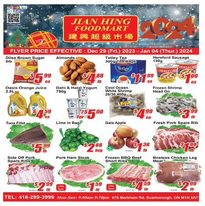 Jian Hing Foodmart (Scarborough) Flyer December 29 to January 4