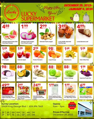 Lucky Supermarket (Surrey) Flyer December 29 to January 4