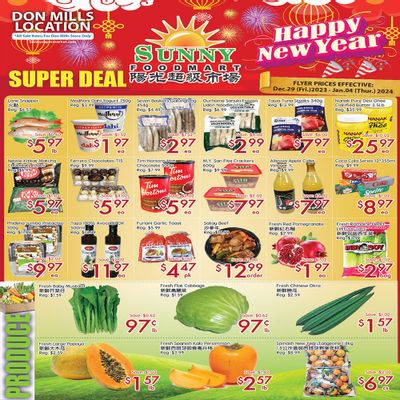 Sunny Foodmart (Don Mills) Flyer December 29 to January 4