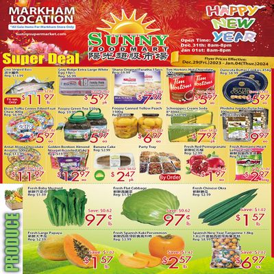 Sunny Foodmart (Markham) Flyer December 29 to January 4
