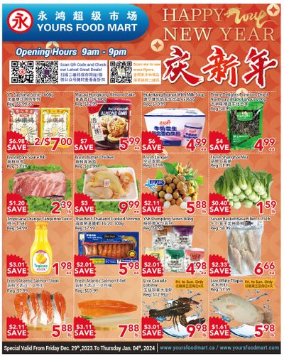 Yours Food Mart Flyer December 29 to January 4