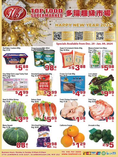 Top Food Supermarket Flyer December 29 to January 4