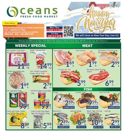 Oceans Fresh Food Market (West Dr., Brampton) Flyer December 29 to January 4