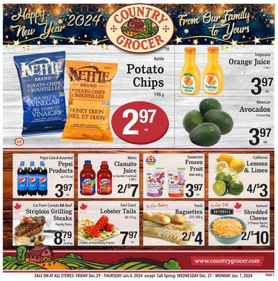 Country Grocer Flyer December 29 to January 4