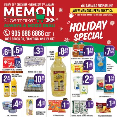 Memon Supermarket Flyer December 29 to January 3