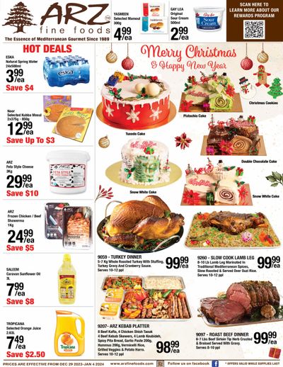 Arz Fine Foods Flyer December 29 to January 4
