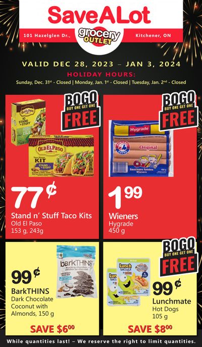 SaveALot Grocery Outlet Flyer December 28 to January 3