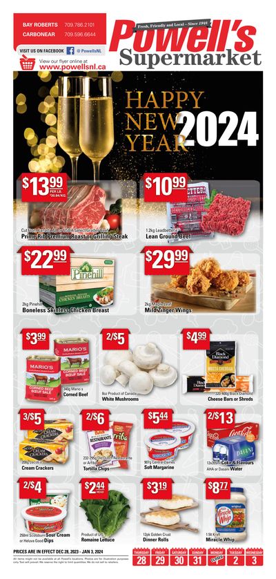 Powell's Supermarket Flyer December 28 to January 3