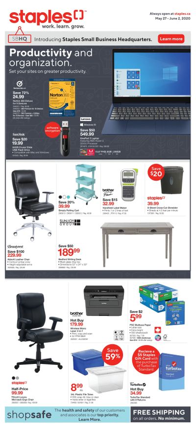 Staples Flyer May 27 to June 2