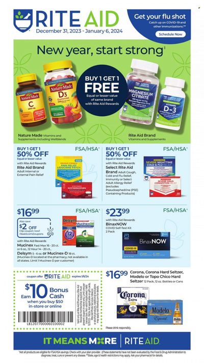 RITE AID Weekly Ad Flyer Specials December 31 to January 6, 2024