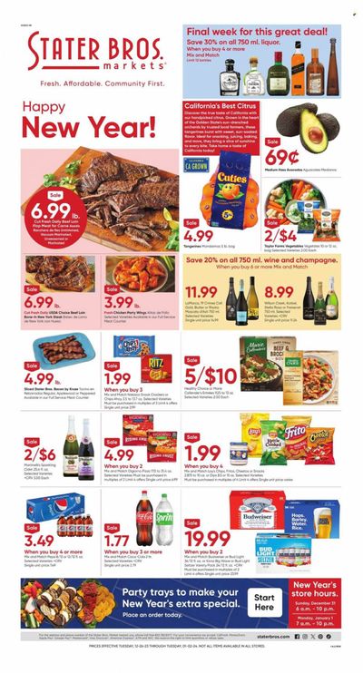 Stater Bros. Weekly Ad Flyer Specials December 26 to January 2, 2024