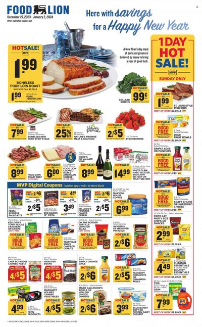 Food Lion Weekly Ad Flyer Specials December 27 to January 2, 2024