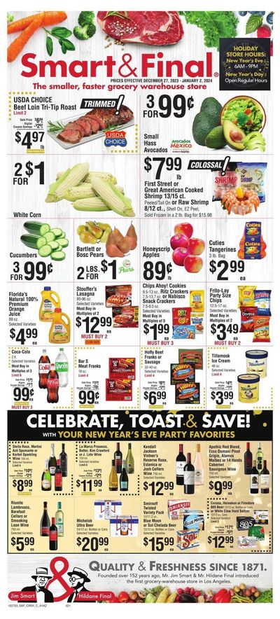 Smart & Final (AZ) Weekly Ad Flyer Specials December 27 to January 2, 2024