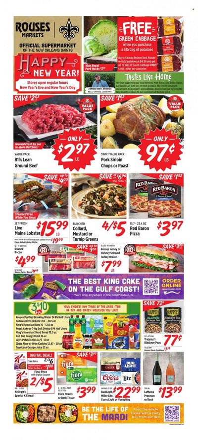 Rouses Markets (AL) Weekly Ad Flyer Specials December 26 to January 3, 2024