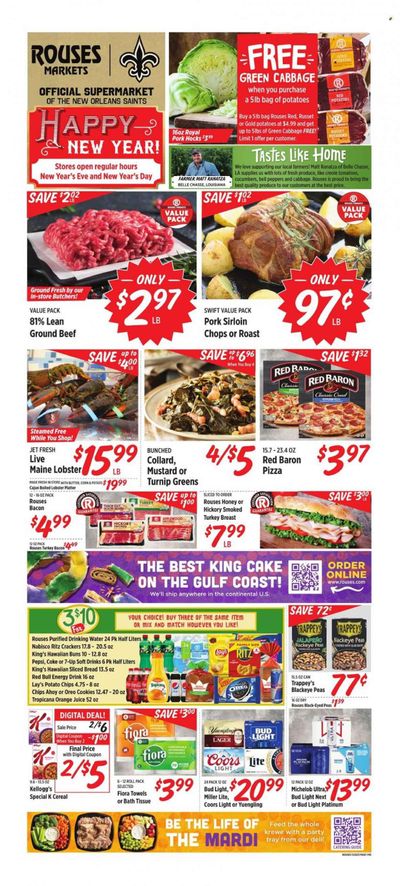 Rouses Markets (MS) Weekly Ad Flyer Specials December 26 to January 3, 2024