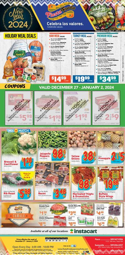 Fiesta Foods SuperMarkets (WA) Weekly Ad Flyer Specials December 27 to January 2, 2024
