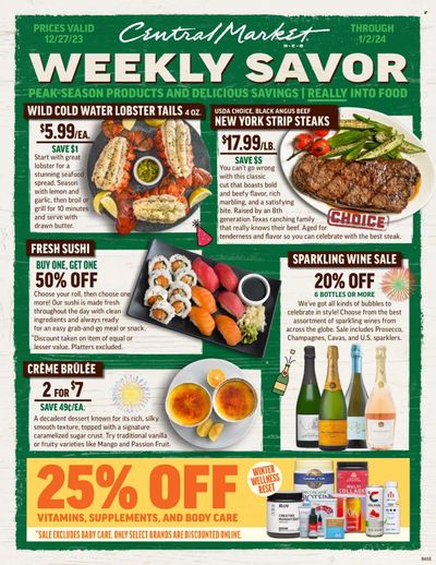 Central Market (TX) Weekly Ad Flyer Specials December 27 to January 2, 2024