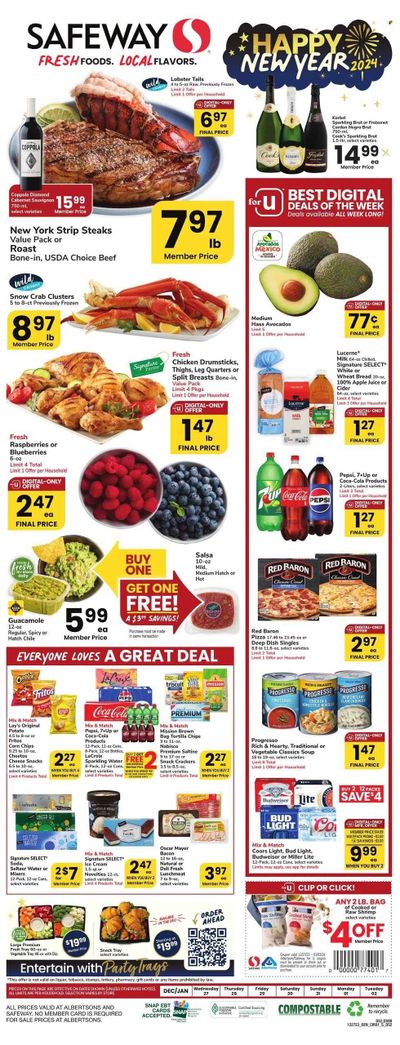 Safeway (CO) Weekly Ad Flyer Specials December 27 to January 2, 2024
