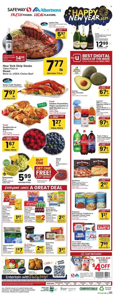 Safeway (CO) Weekly Ad Flyer Specials December 27 to January 2, 2024