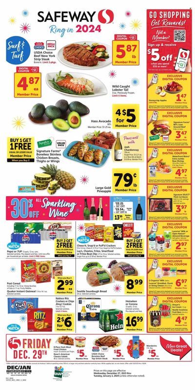 Safeway (HI) Weekly Ad Flyer Specials December 27 to January 2, 2024