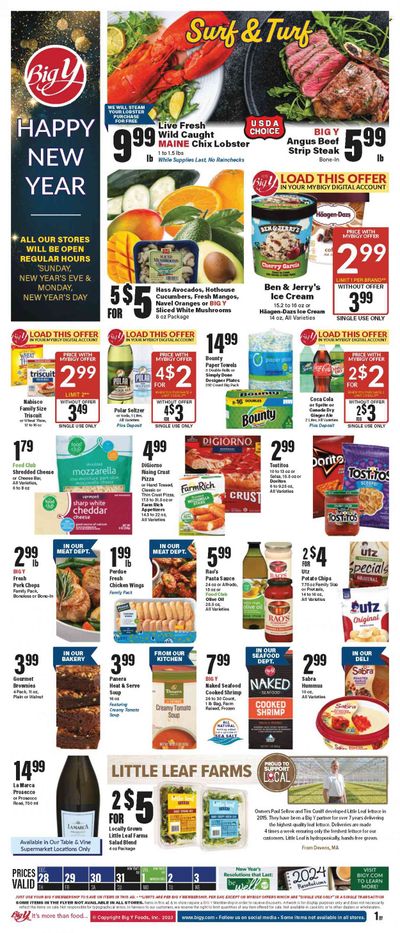 Big Y (MA) Weekly Ad Flyer Specials December 28 to January 3, 2024