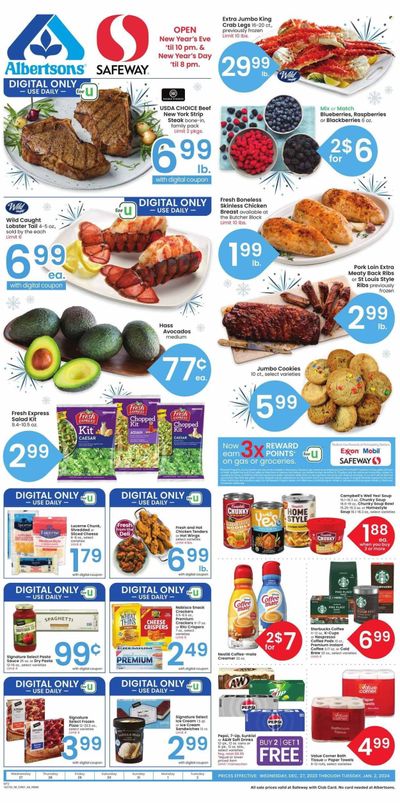 Safeway (MT) Weekly Ad Flyer Specials December 27 to January 2, 2024