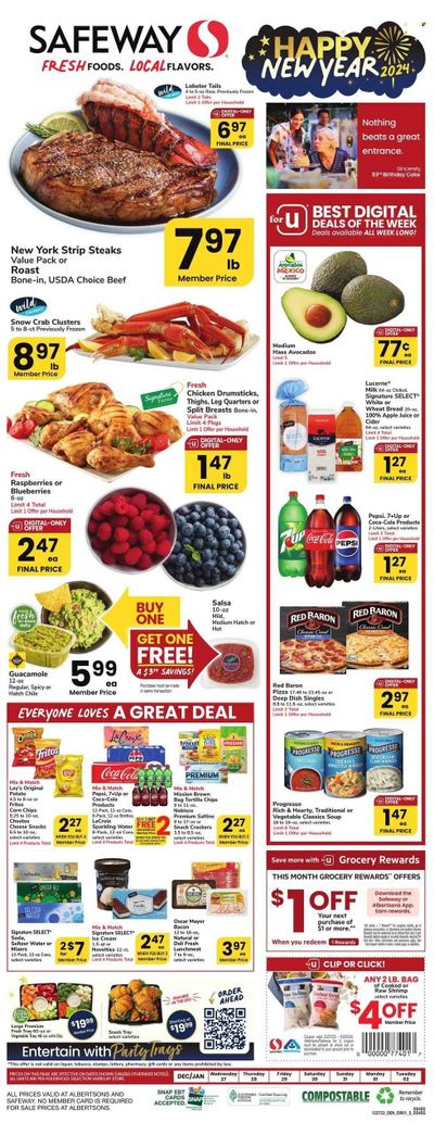 Safeway (WY) Weekly Ad Flyer Specials December 27 to January 2, 2024