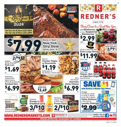 Redner's Markets (DE, MD, PA) Weekly Ad Flyer Specials December 28 to January 3, 2024