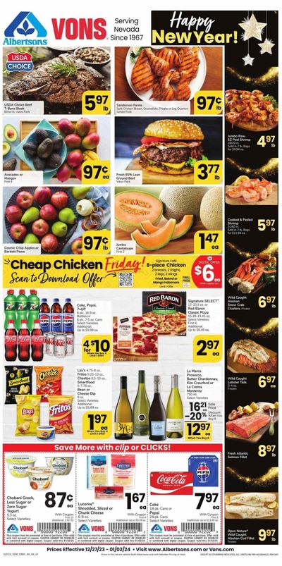 Vons (NV) Weekly Ad Flyer Specials December 27 to January 2, 2024