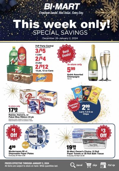 Bi-Mart (ID, OR, WA) Weekly Ad Flyer Specials December 26 to January 2, 2024