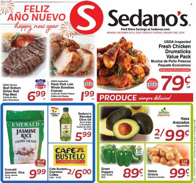 Sedano's (FL) Weekly Ad Flyer Specials December 25 to January 2, 2024