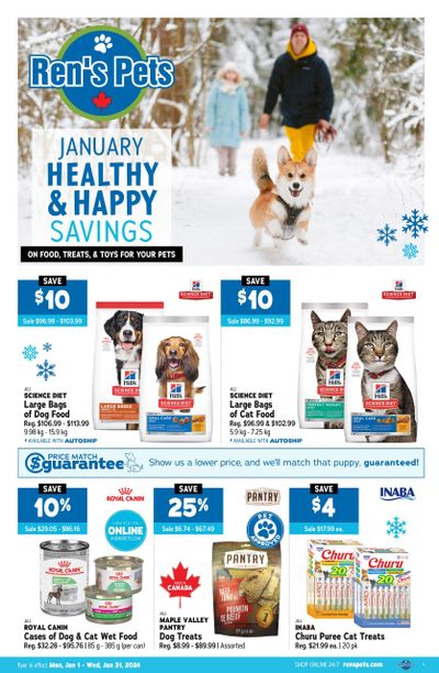 Ren's Pets Flyer January 1 to 31