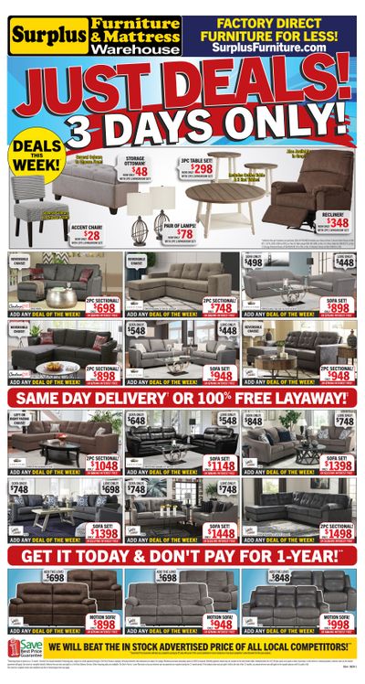 Surplus Furniture & Mattress Warehouse (St. Catharines) Flyer May 26 to June 1
