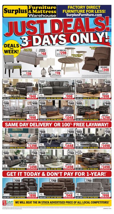 Surplus Furniture & Mattress Warehouse (Edmonton) Flyer May 26 to June 1