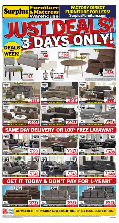 Surplus Furniture & Mattress Warehouse (St. John's) Flyer May 26 to June 1