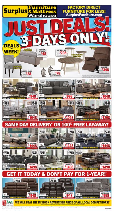 Surplus Furniture & Mattress Warehouse (Saskatoon) Flyer May 26 to June 1