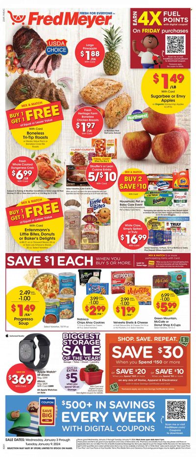 Fred Meyer (ID) Weekly Ad Flyer Specials January 3 to January 9, 2024