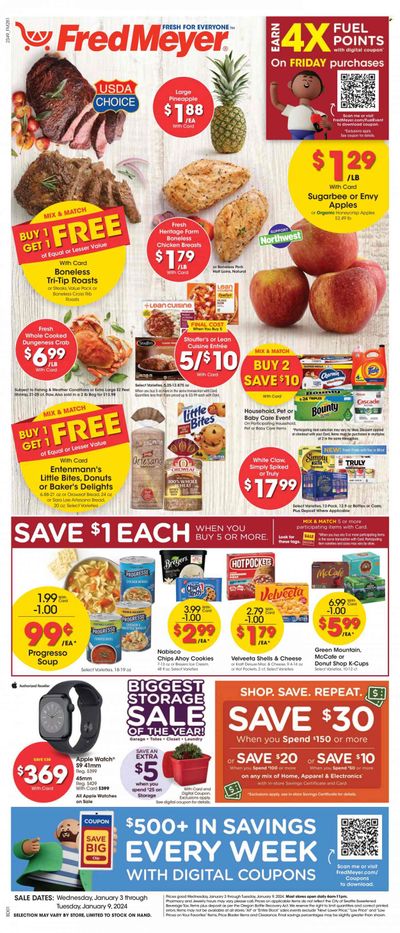 Fred Meyer (OR) Weekly Ad Flyer Specials January 3 to January 9, 2024