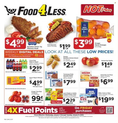 Food 4 Less (IN) Weekly Ad Flyer Specials January 3 to January 9, 2024