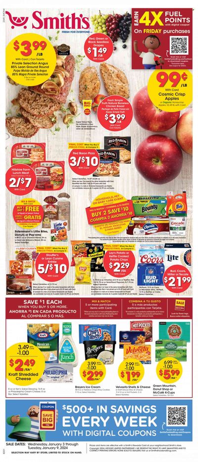 Smith's (AZ, ID, MT, NM, NV, UT, WY) Weekly Ad Flyer Specials January 3 to January 9, 2024