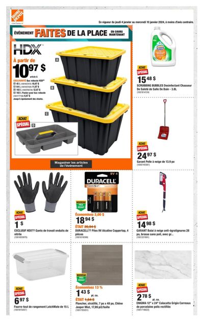 Home Depot (QC) Flyer January 4 to 10