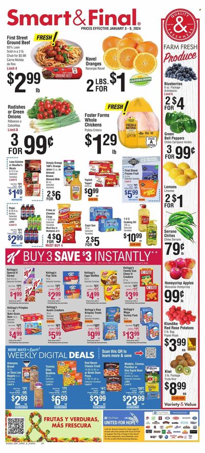 Smart & Final (CA) Weekly Ad Flyer Specials January 3 to January 9, 2024