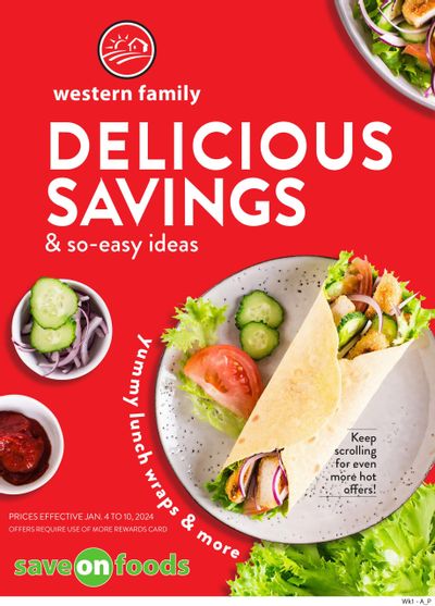Save On Foods Western Family Delicious Savings Flyer January 4 to 10